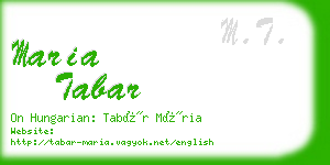 maria tabar business card